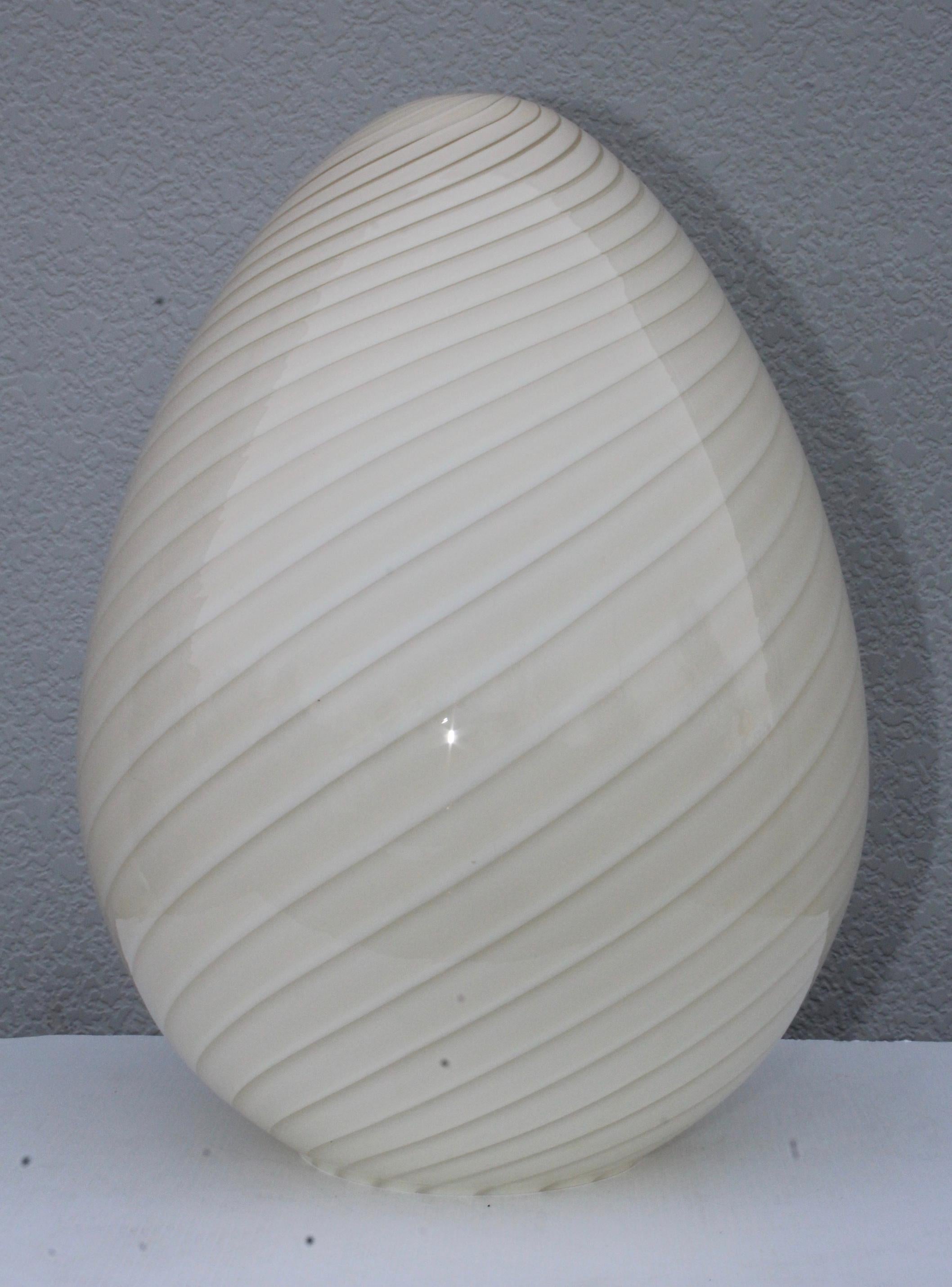 Murano Glass Large Vetri Murano Egg Lamp For Sale