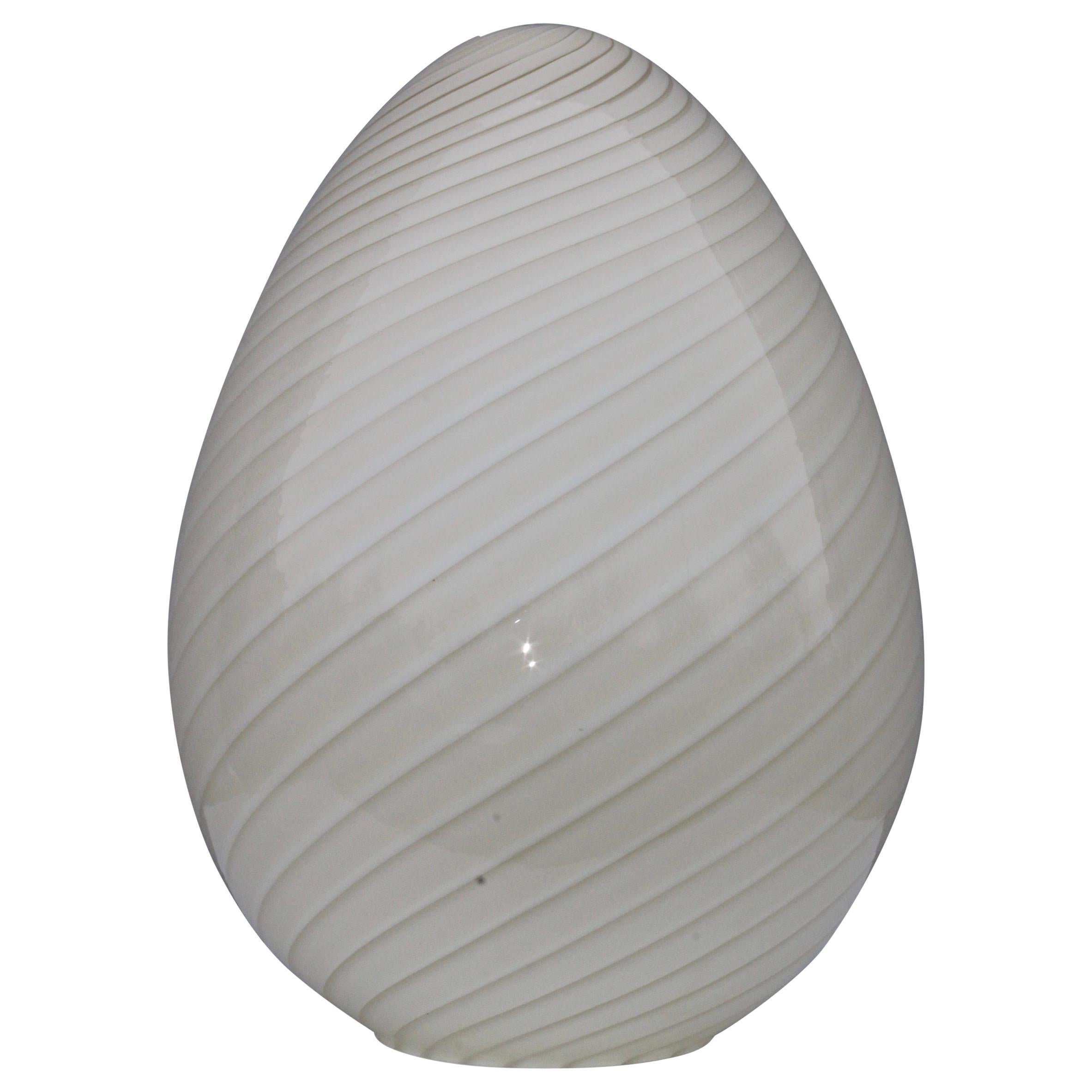 Large Vetri Murano Egg Lamp For Sale