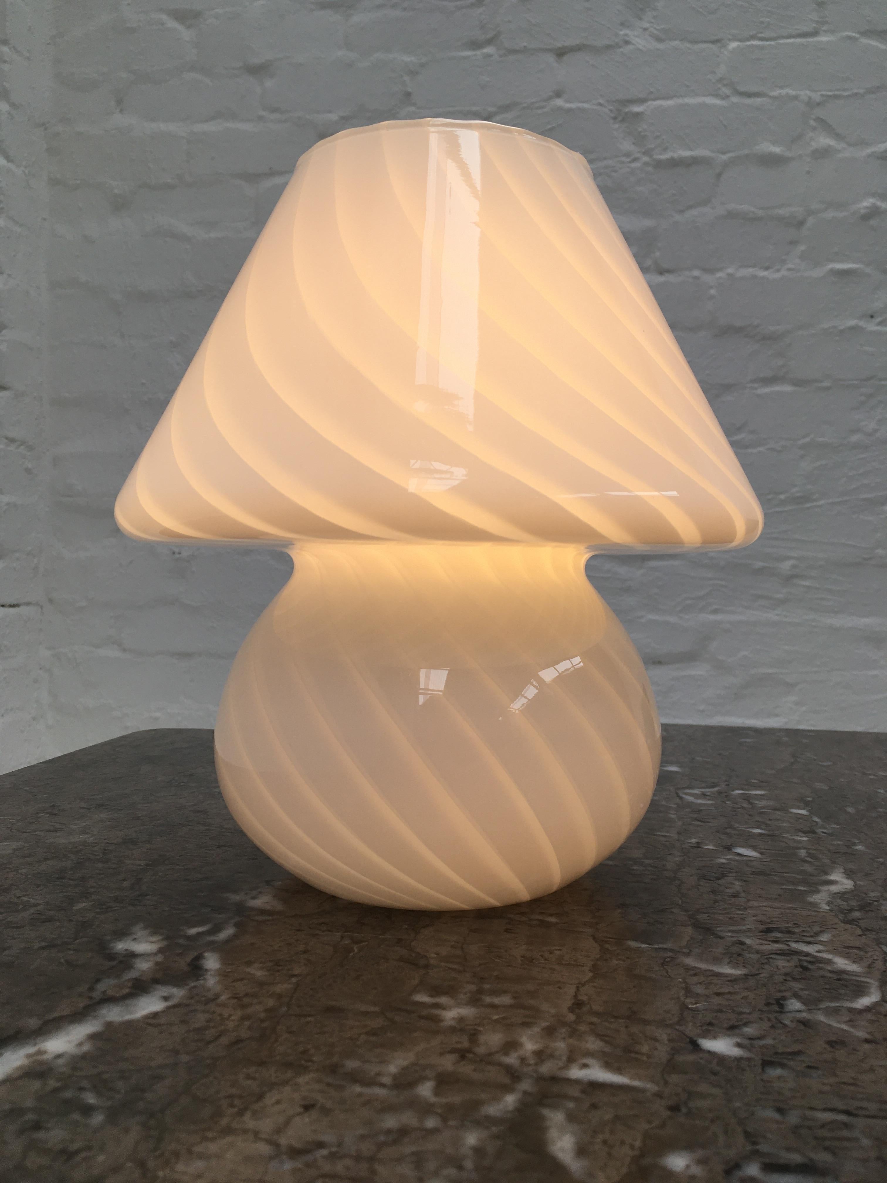 murano 1970s mushroom lamp