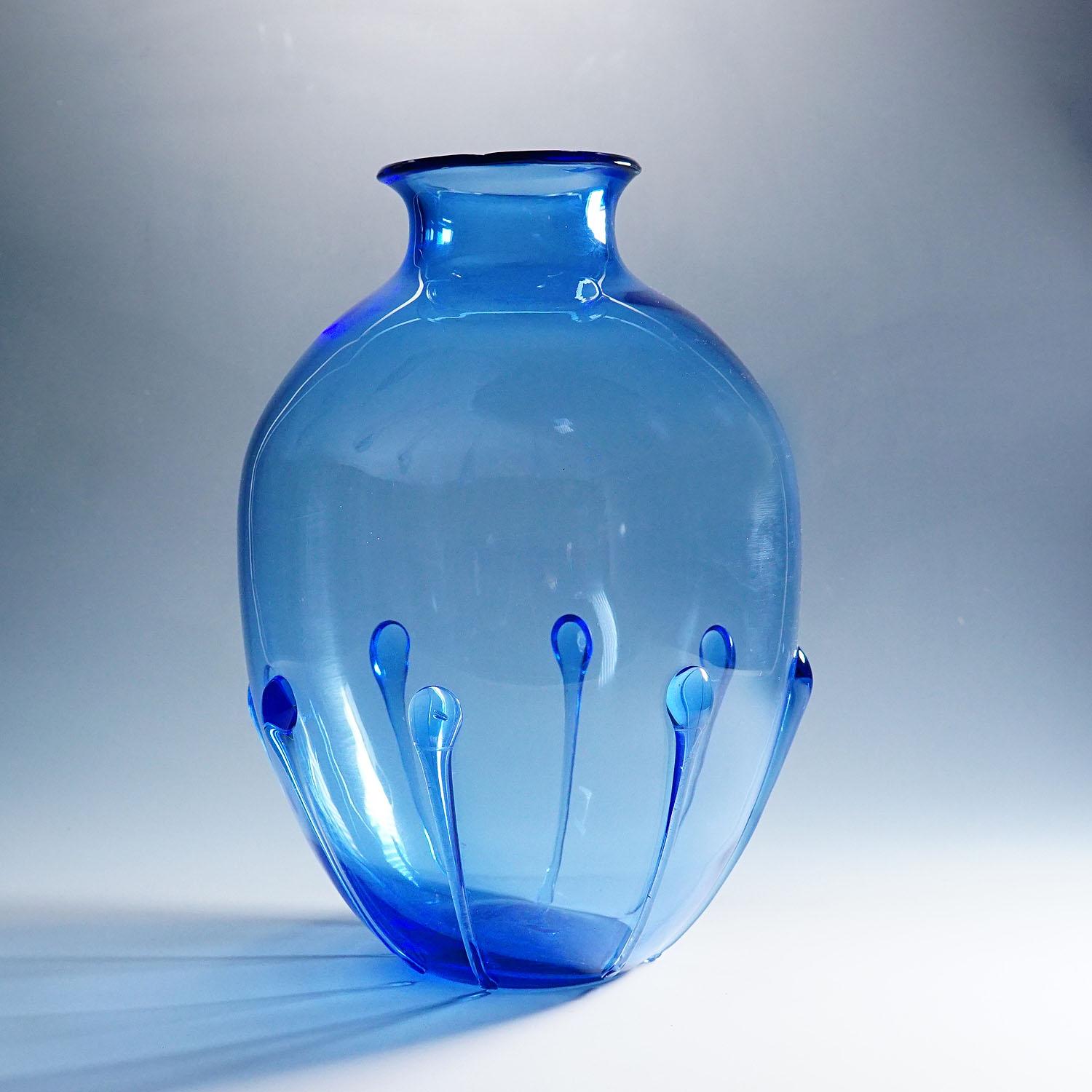 Italiano Grande vaso in vetro Soffiato di Vittorio Zecchin attr. Murano 1924 in vendita