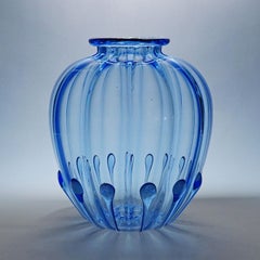 Large Vetro Soffiato Glass Vase by Vittorio Zecchin for Venini Murano 1924
