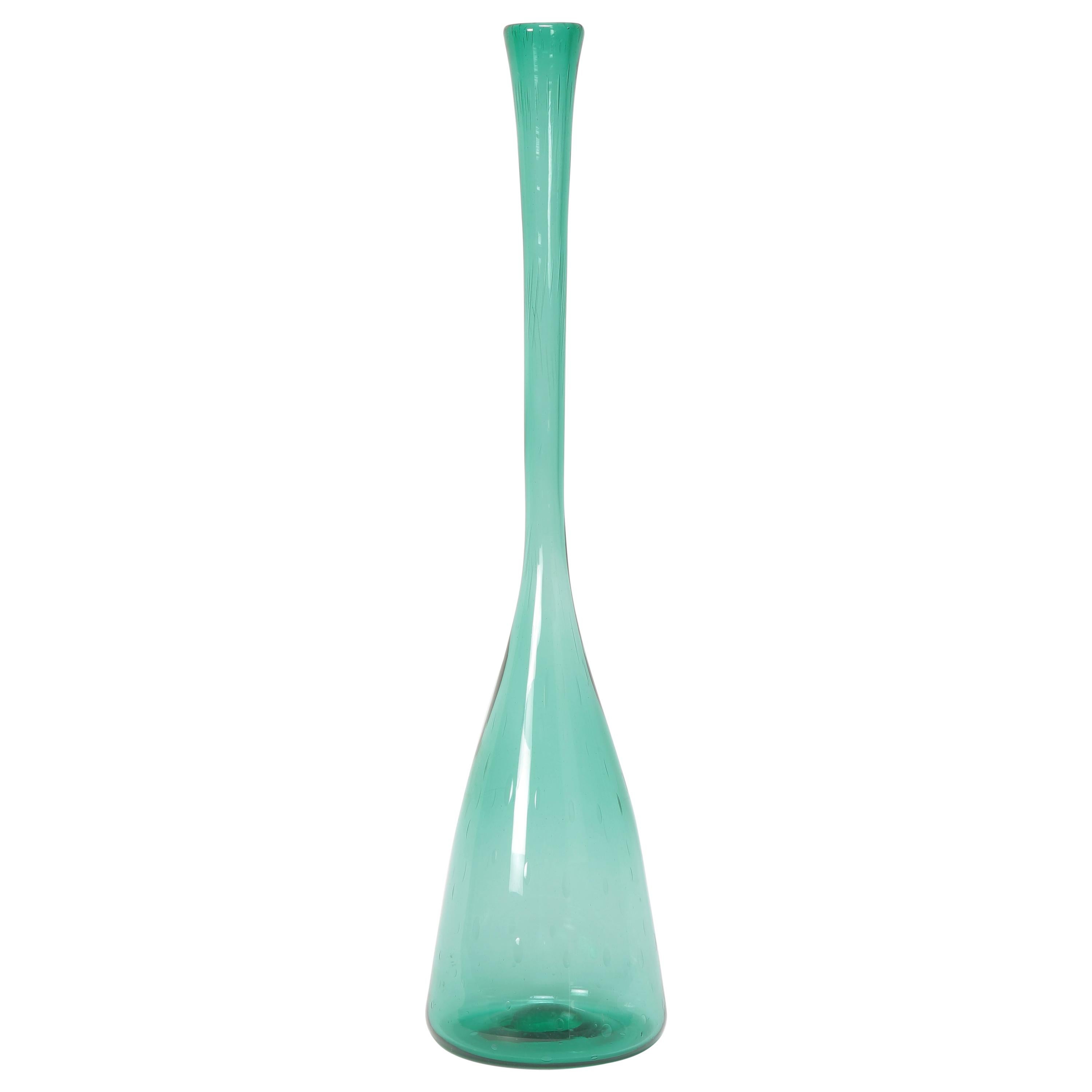 Large Vetro Verde d’Empoli Vase, 1950s For Sale
