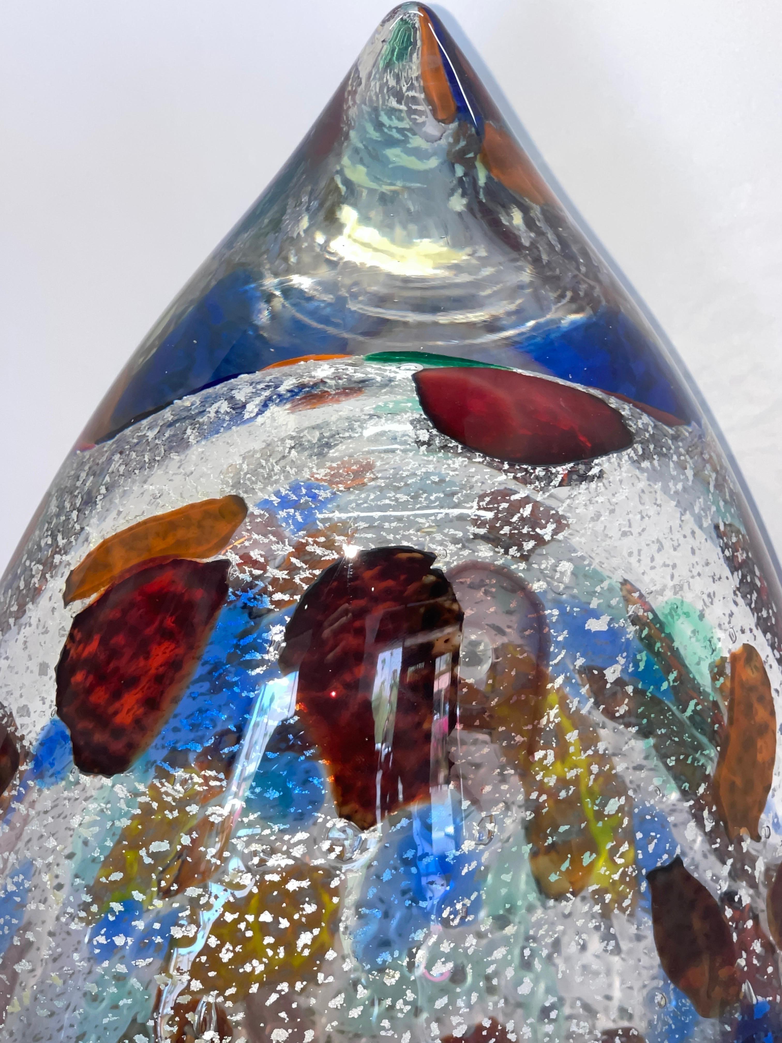 Large Vibrant Abstract Murano Glass Sculpture For Sale 4