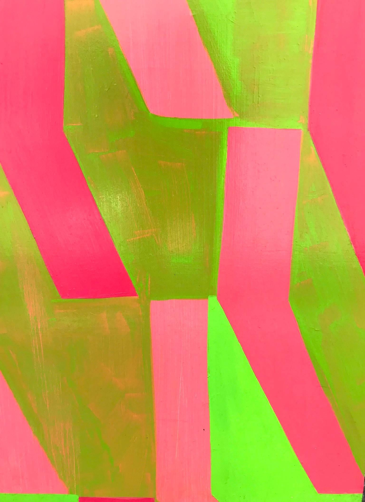 Large vibrant abstract oil painting on line by Washington DC area artist Kate Sable, 2011.