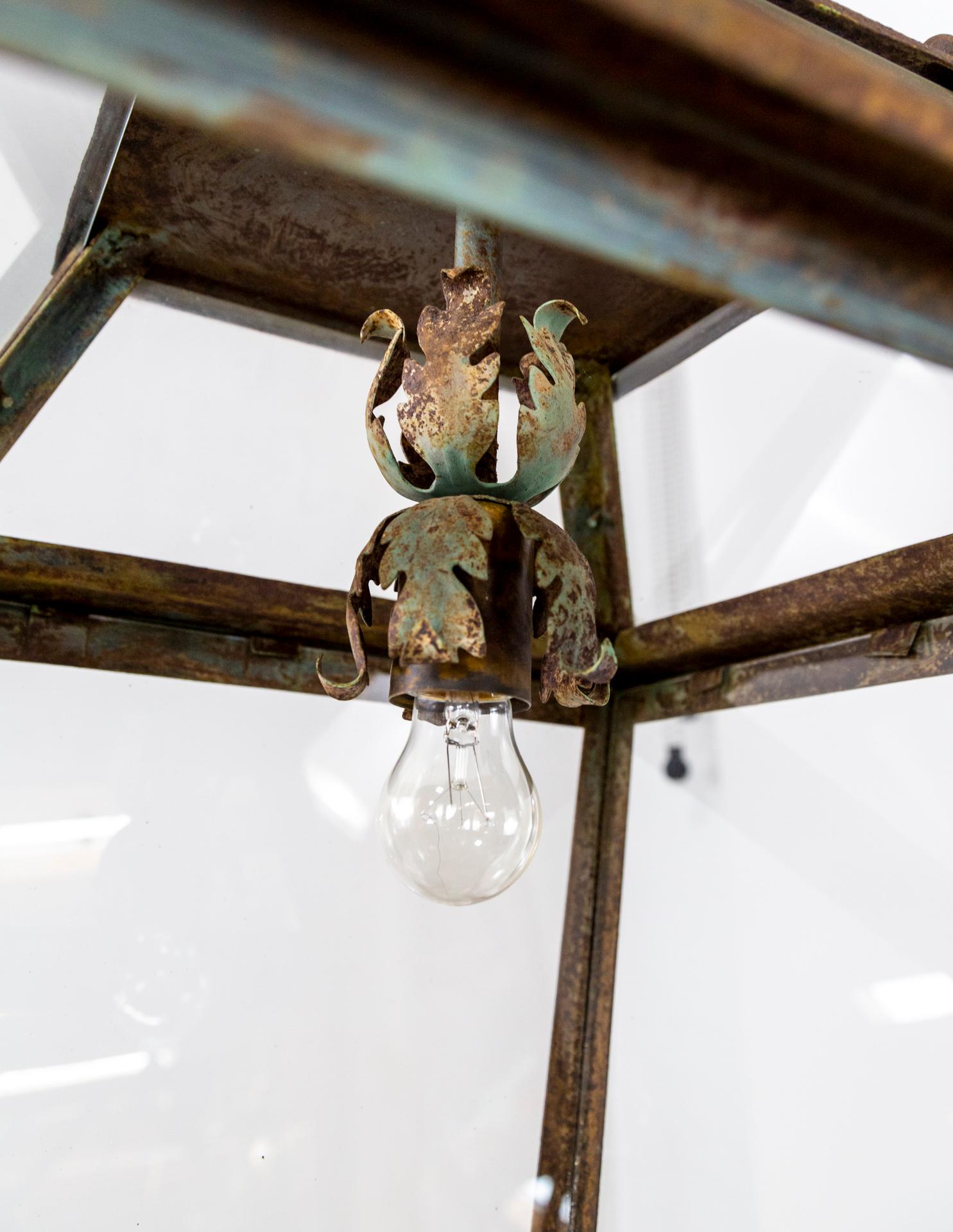 Large Victorian 1-Light Hanging Lantern For Sale 7