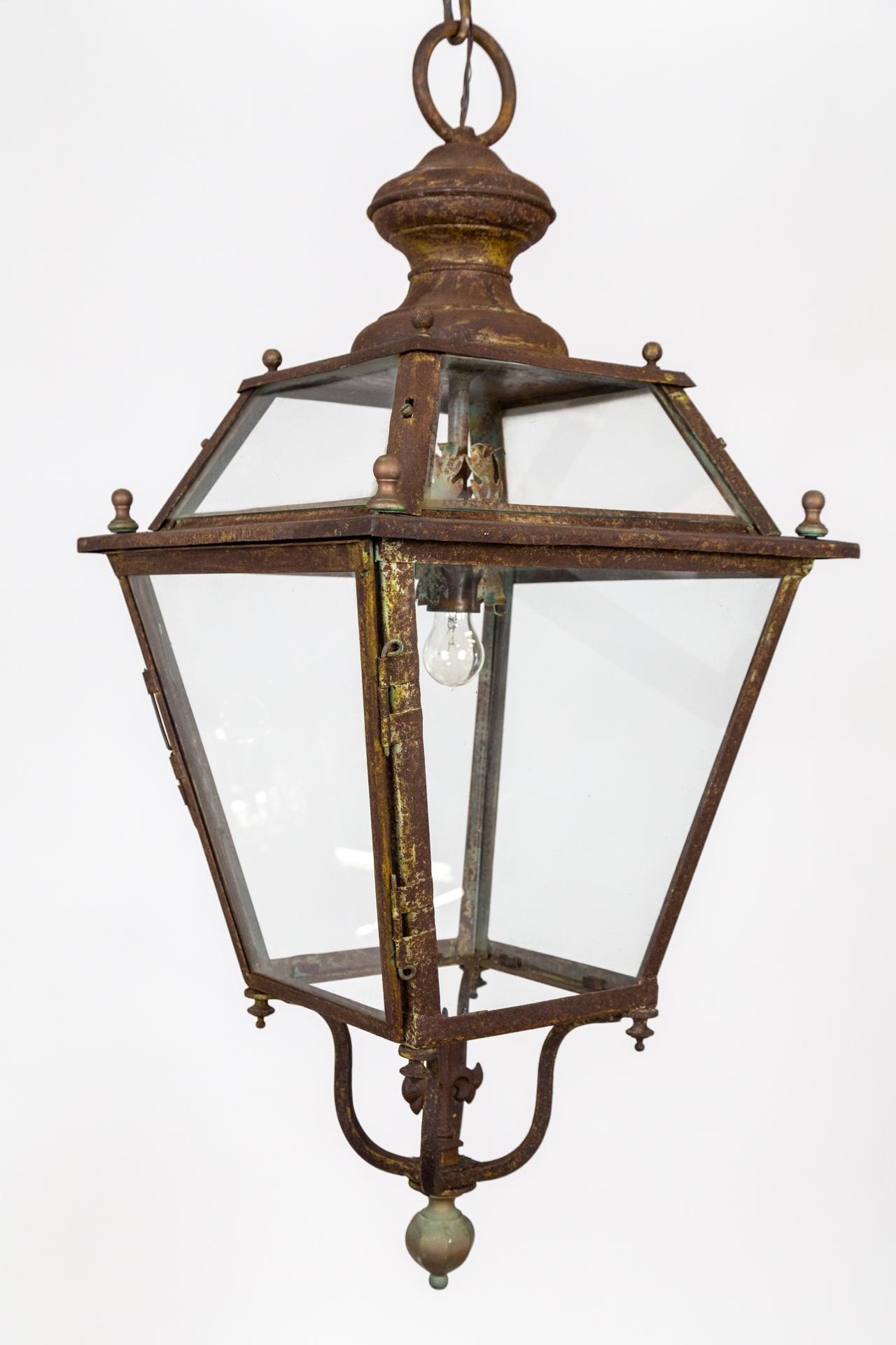 20th Century Large Victorian 1-Light Hanging Lantern For Sale