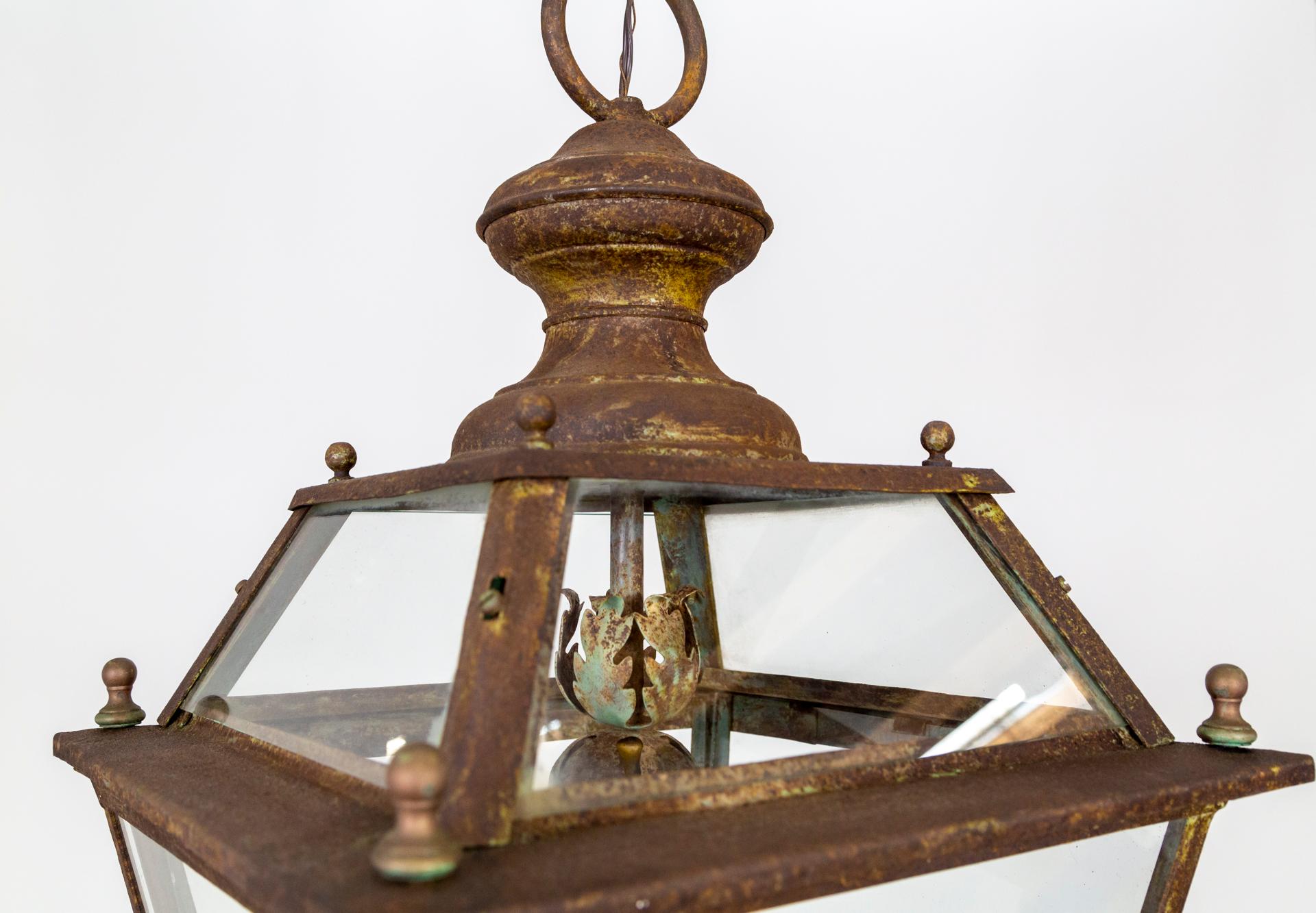 Large Victorian 1-Light Hanging Lantern For Sale 1