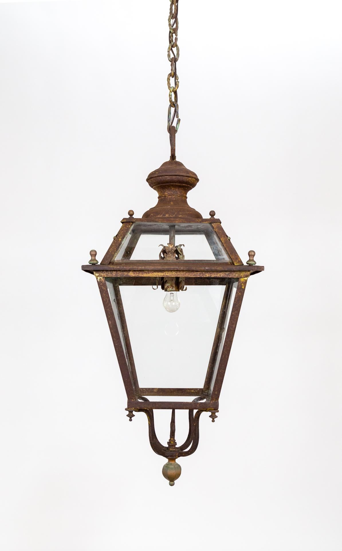 Large Victorian 1-Light Hanging Lantern For Sale 3