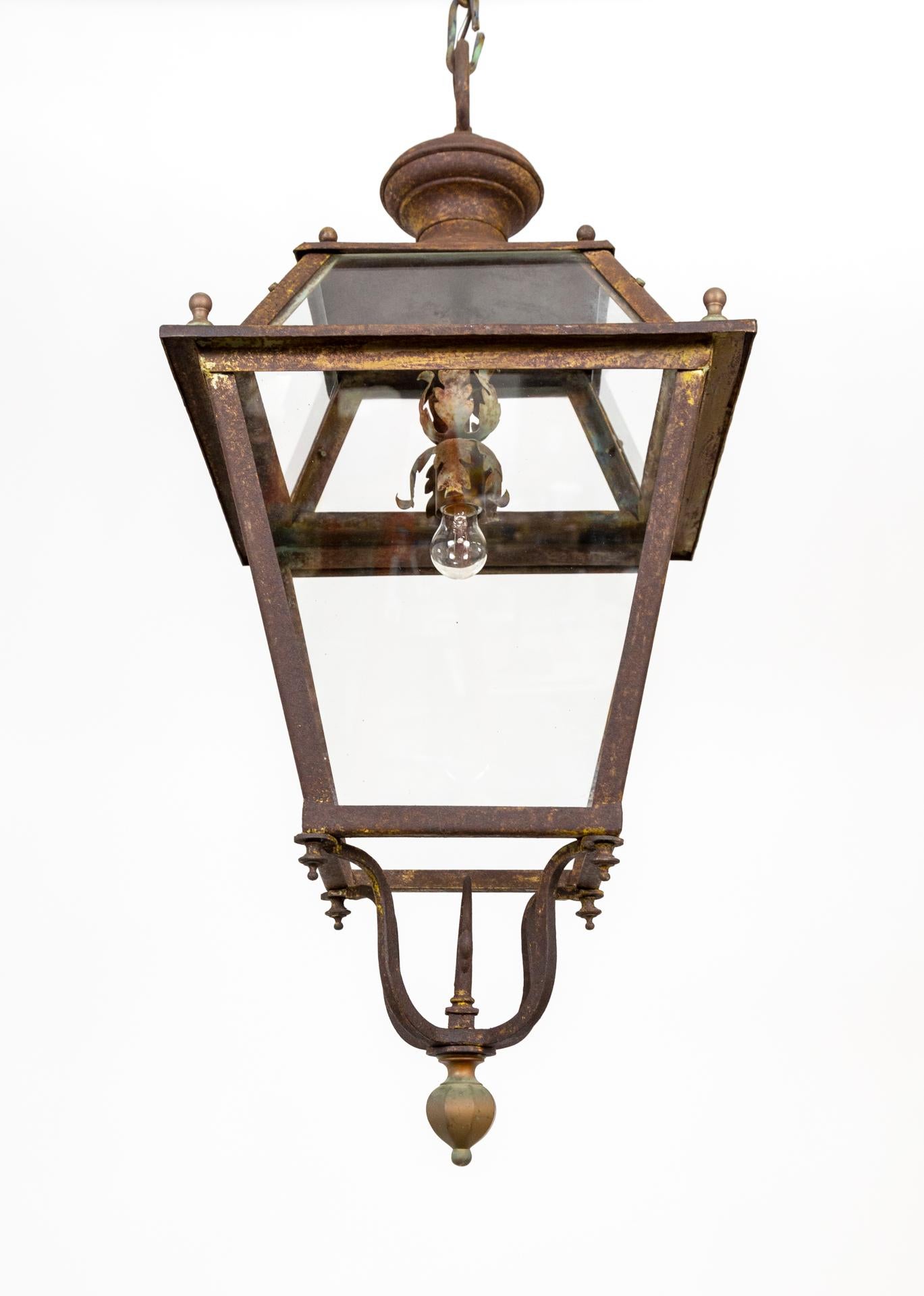 Large Victorian 1-Light Hanging Lantern For Sale 4