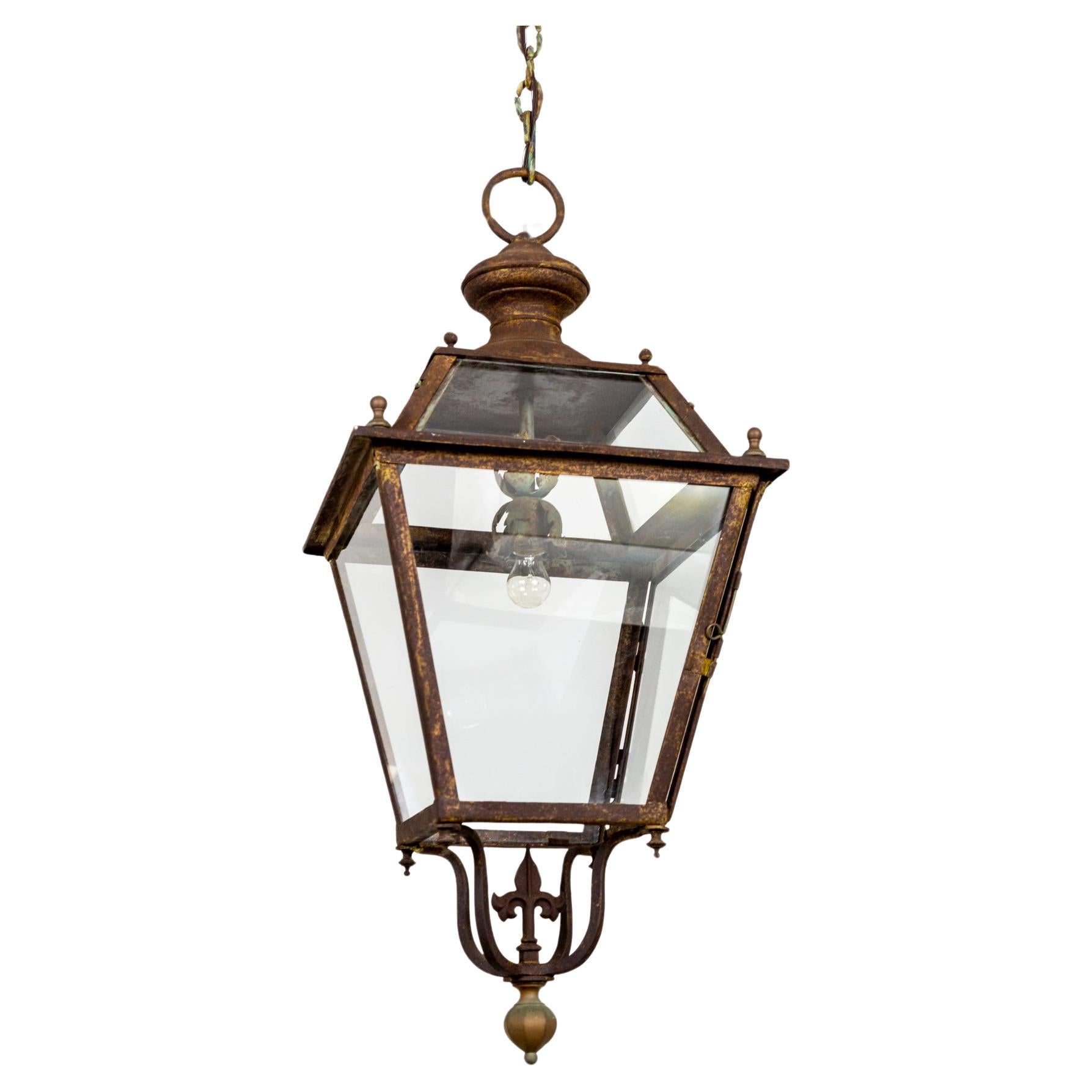 Large Victorian 1-Light Hanging Lantern For Sale