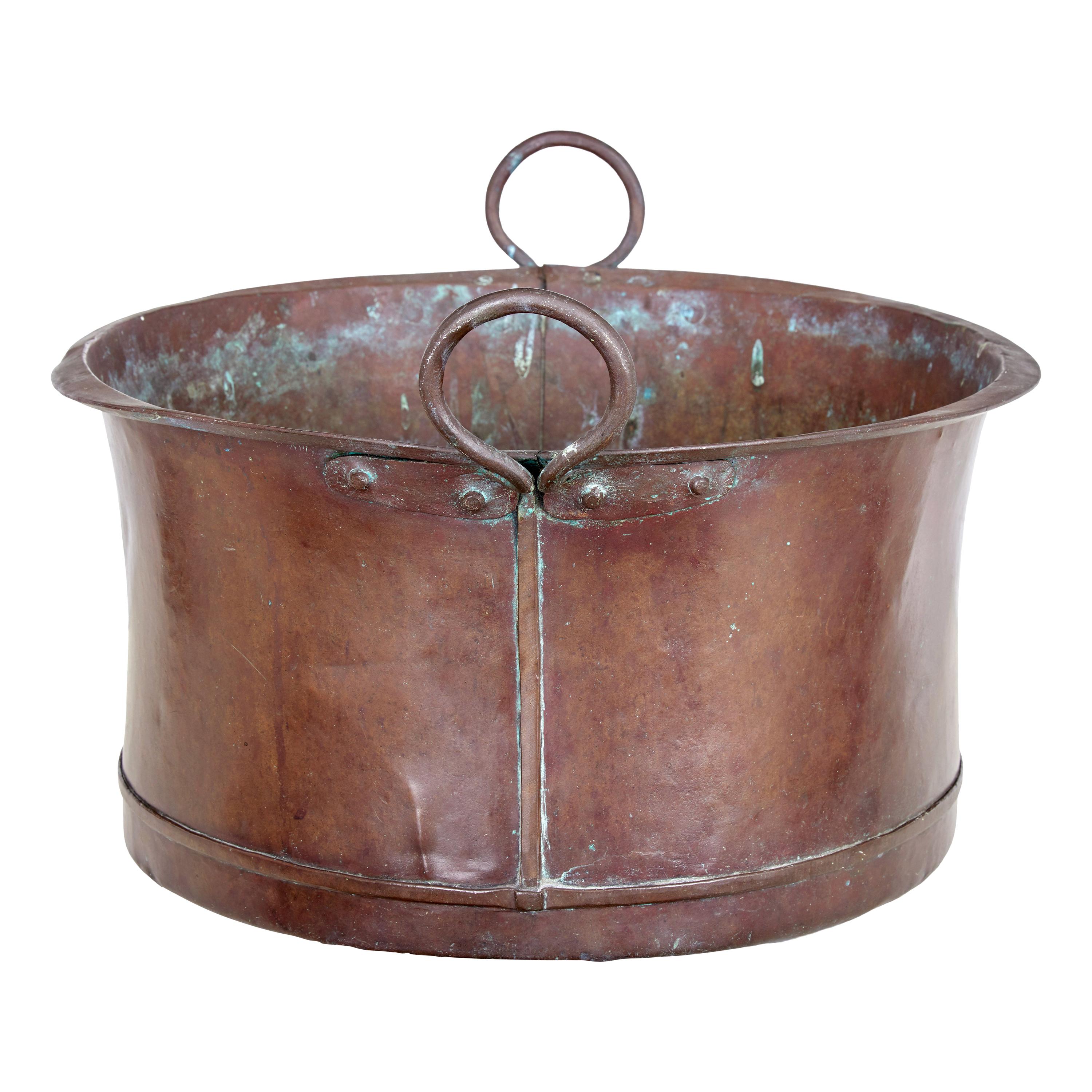 Large Victorian 19th Century Copper Cooking Vessel