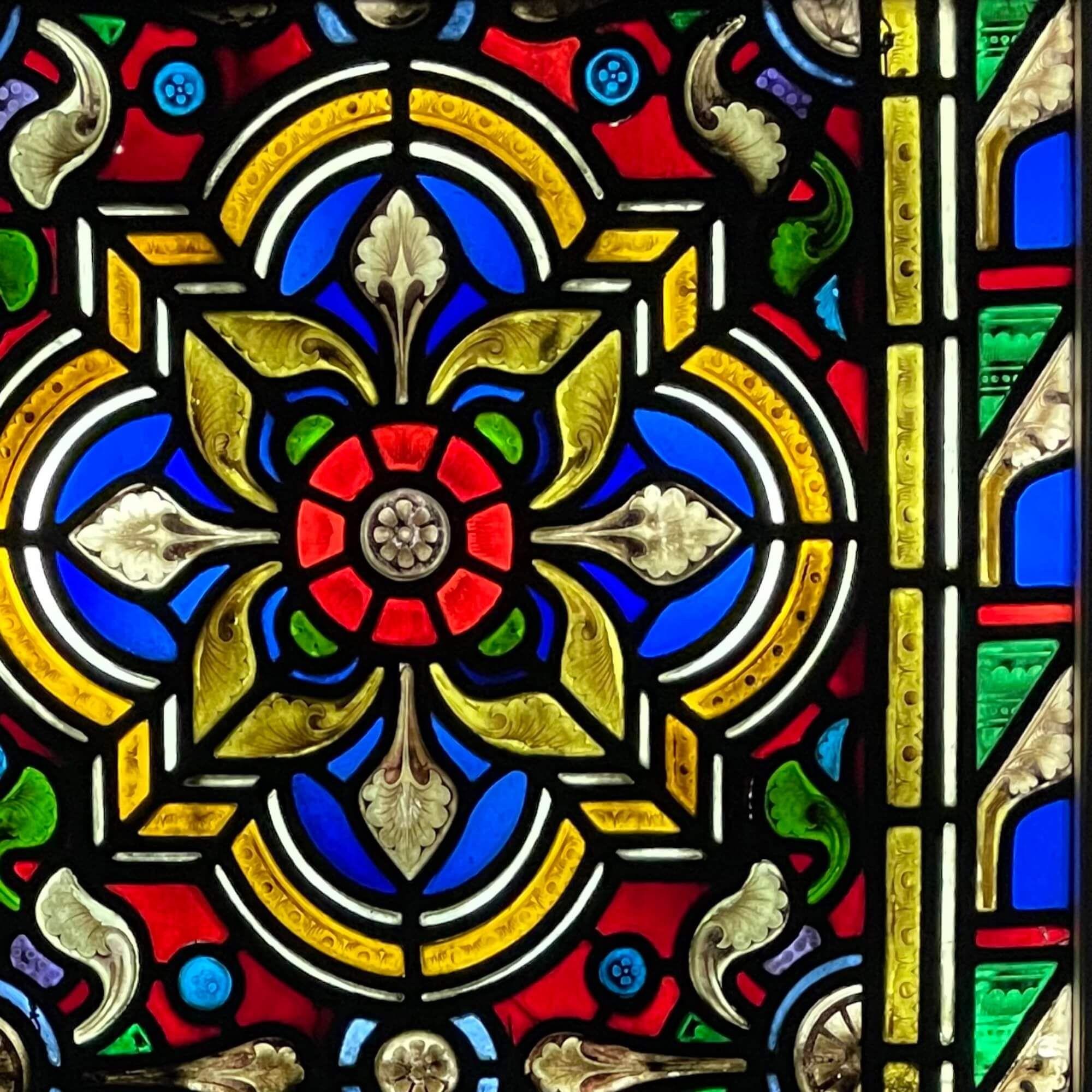 Großes viktorianisches Buntglasfenster aus dem 19. Jahrhundert (Englisch) im Angebot