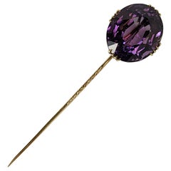 Large Victorian Amythest Stickpin