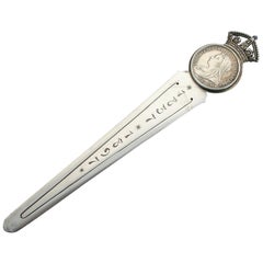 Large Victorian Antique Silver Diamond Jubilee Commemorative Bookmark, 1896