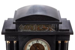 Large Victorian Architectural Marble Mantle Clock
