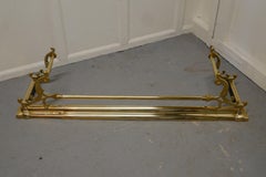 Large Victorian Art Nouveau Brass Fender