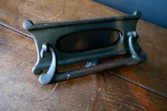 Large Victorian Art Nouveau Bronze Front Door Letter Box with Door Knocker