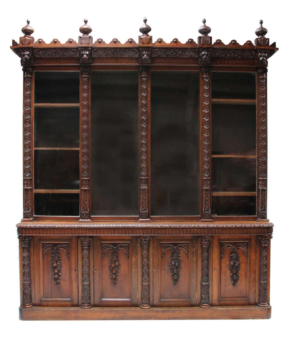 Large Victorian Bookcase, circa 1870 3
