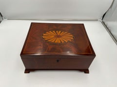 Large Victorian Box, Mahogany on Oak, England, circa 1840