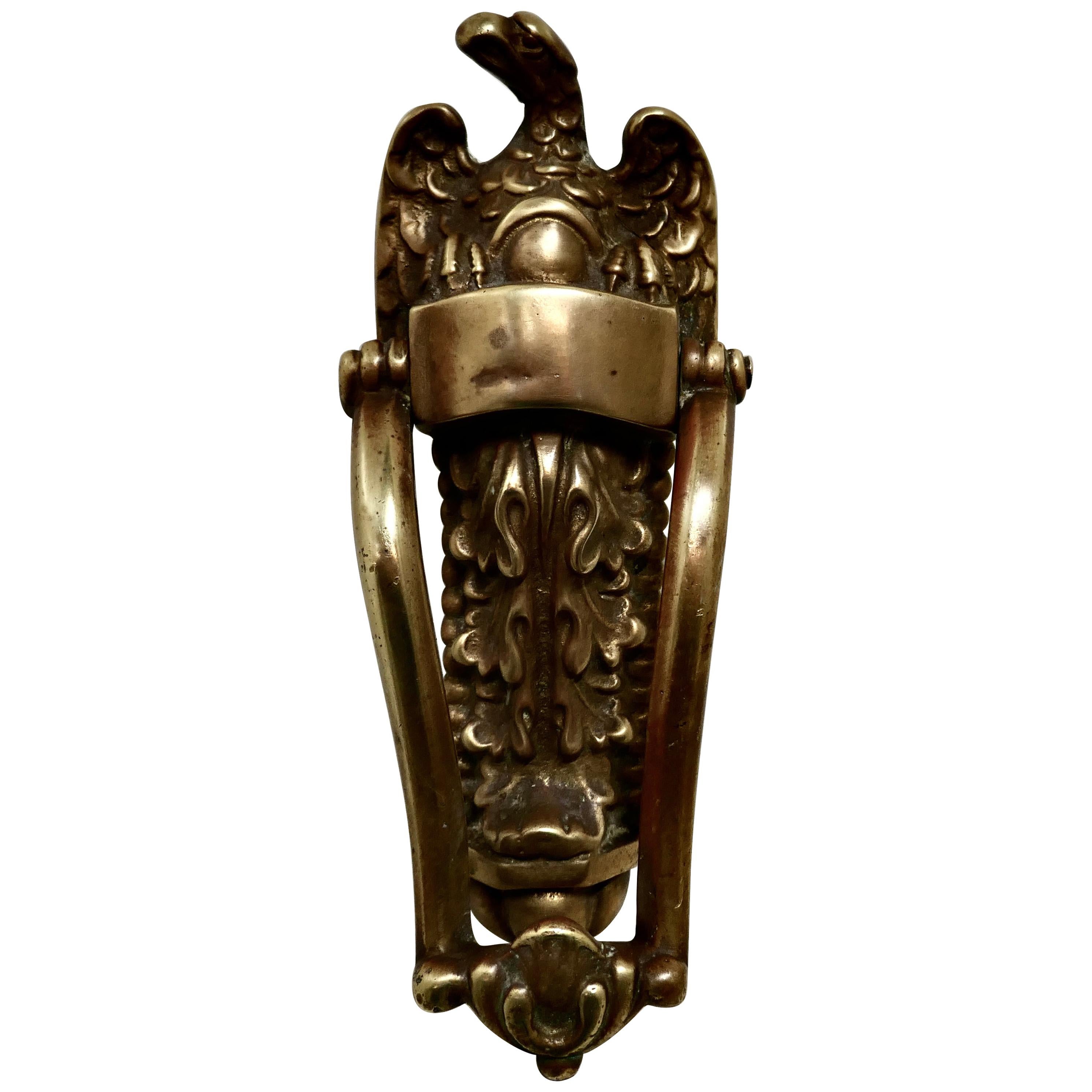 Large Victorian Brass Eagle Door Knocker