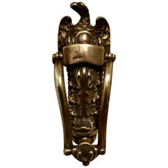 Antique Large Victorian Brass Eagle Door Knocker