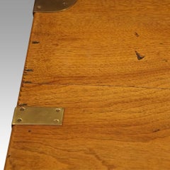 Large Victorian British Officers Brass Bound Camphorwood Trunk, circa 1890