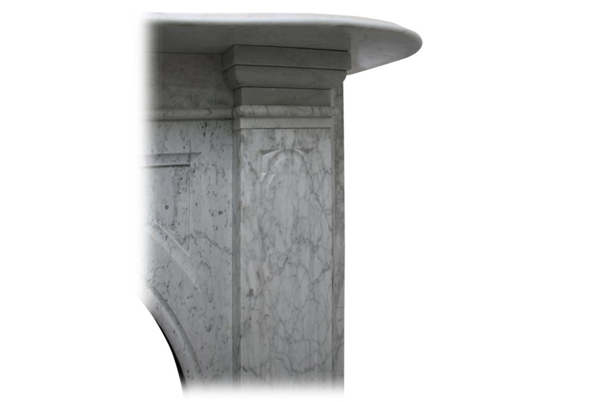 Large Victorian Carrara Marble Fireplace Surround 2