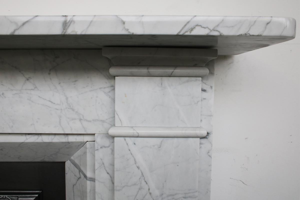 Large Victorian Carrara Marble Fireplace Surround 2