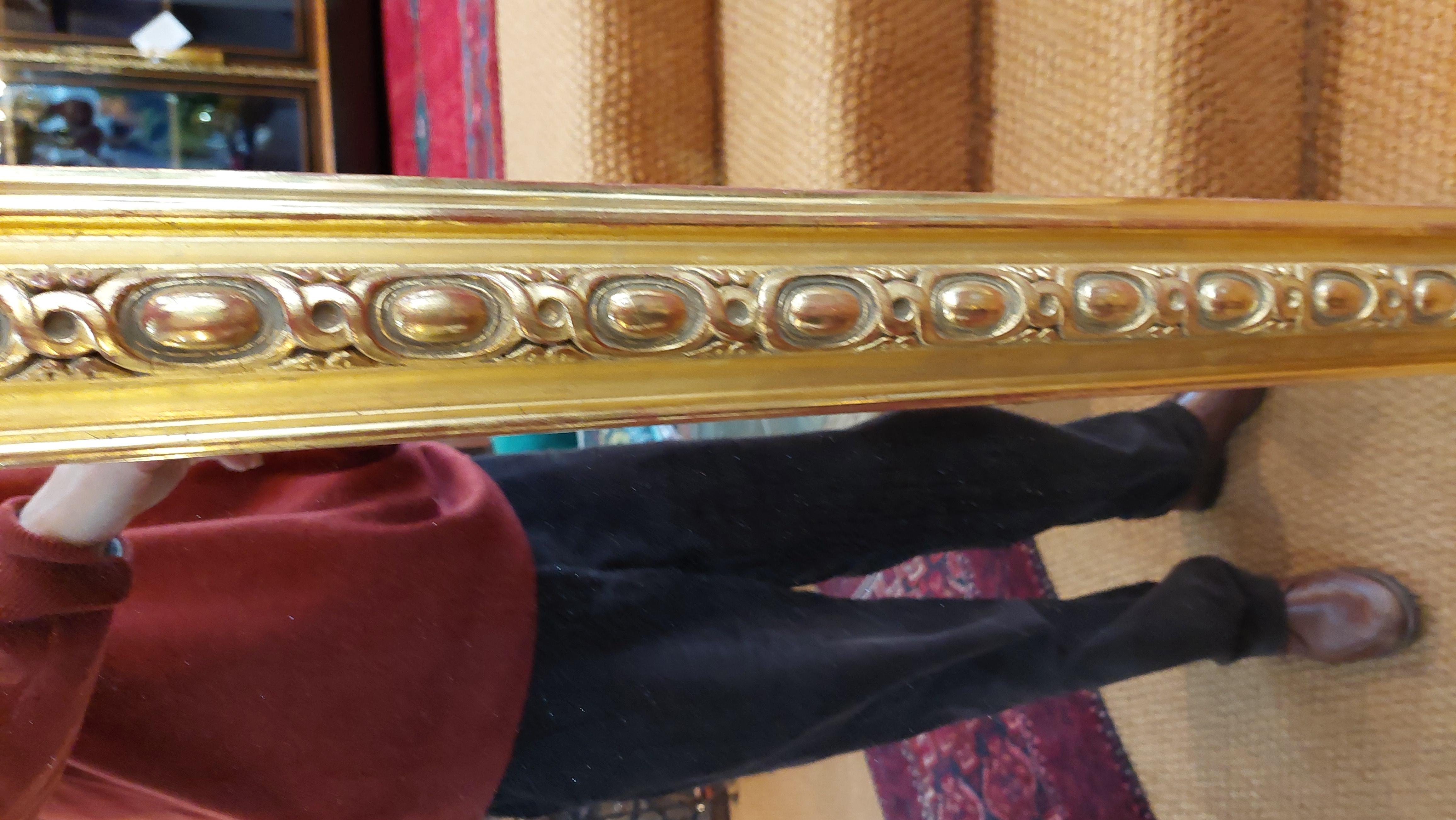 Large Victorian Carved Gilt Wood Framed Mirror In Good Condition For Sale In Altrincham, GB