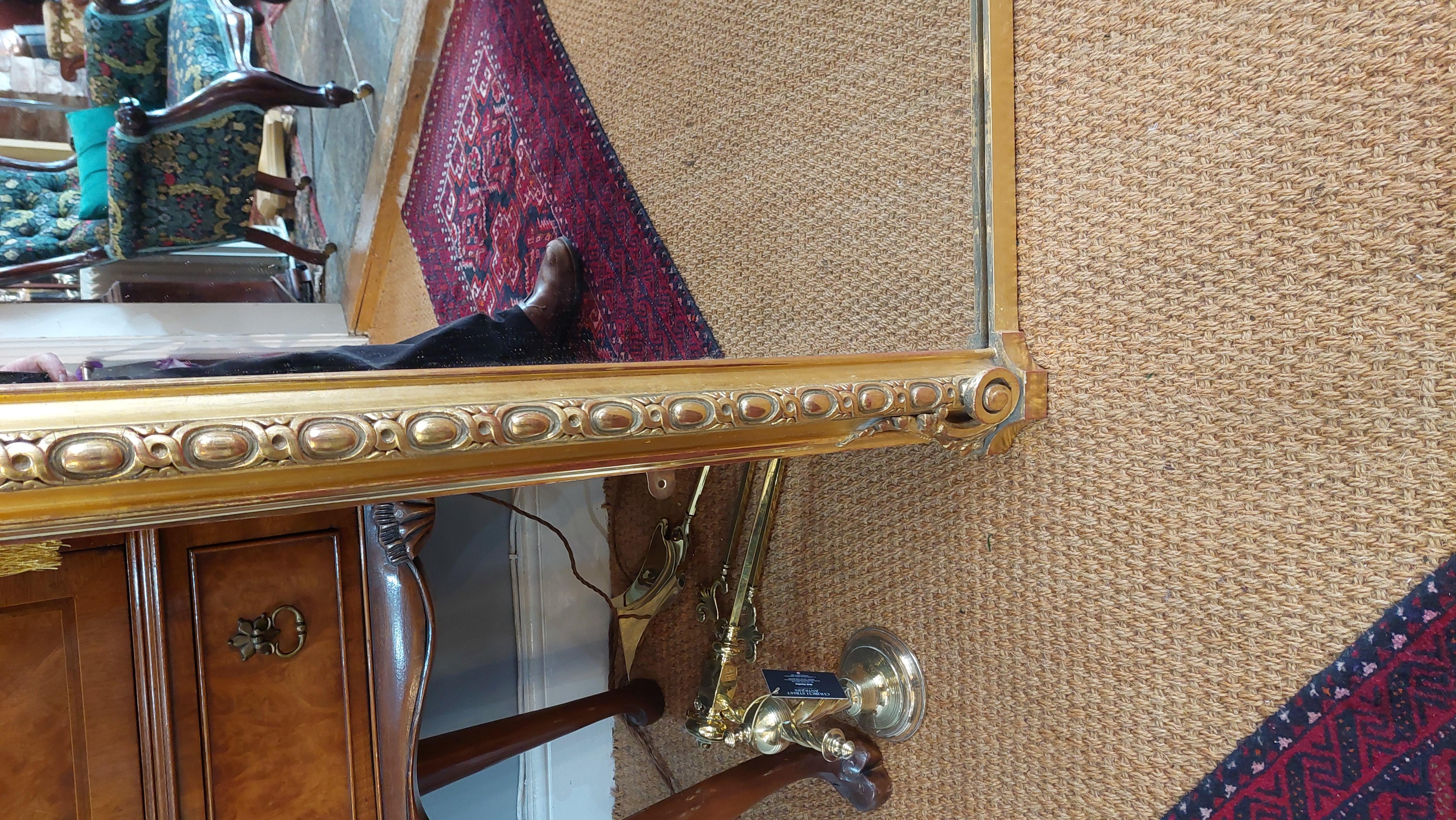 Große viktorianische geschnitzt vergoldet Wood gerahmt Spiegel im Angebot 1