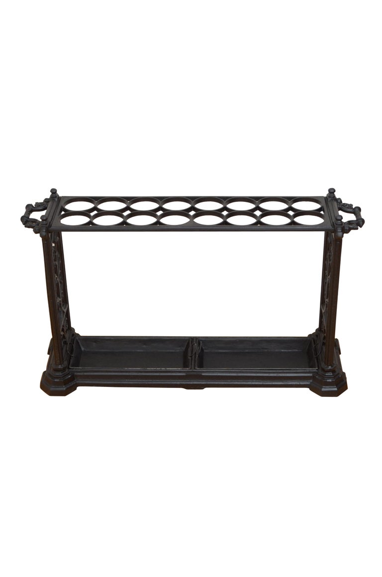 Large Victorian Cast Iron Umbrella Stand For Sale at 1stDibs