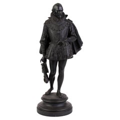 Large Victorian Cast Spelter Sculpture of William Shakespeare 19th Century