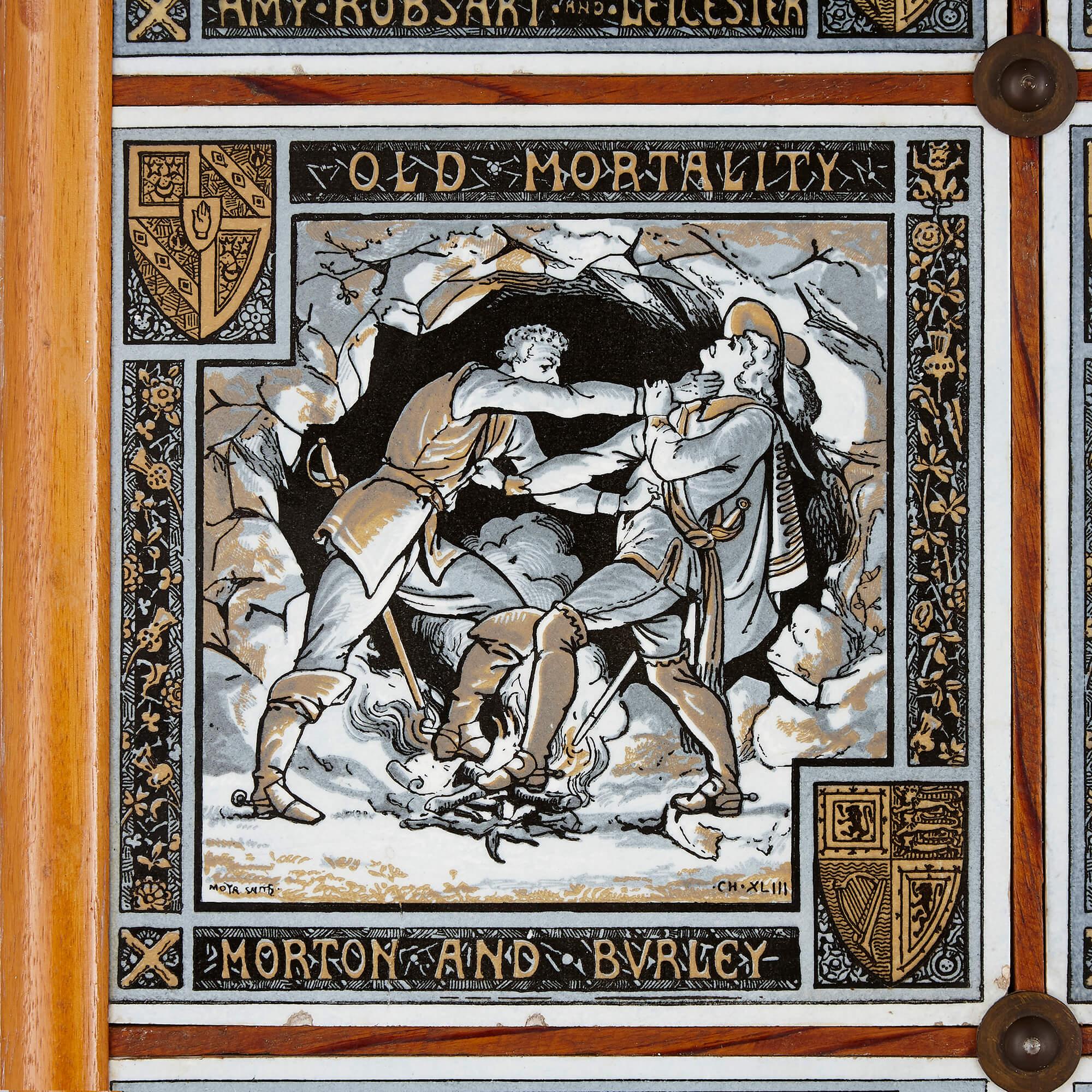 Anglais Grand panneau de céramique victorien en céramique de John Moyr Smith pour Mintons en vente