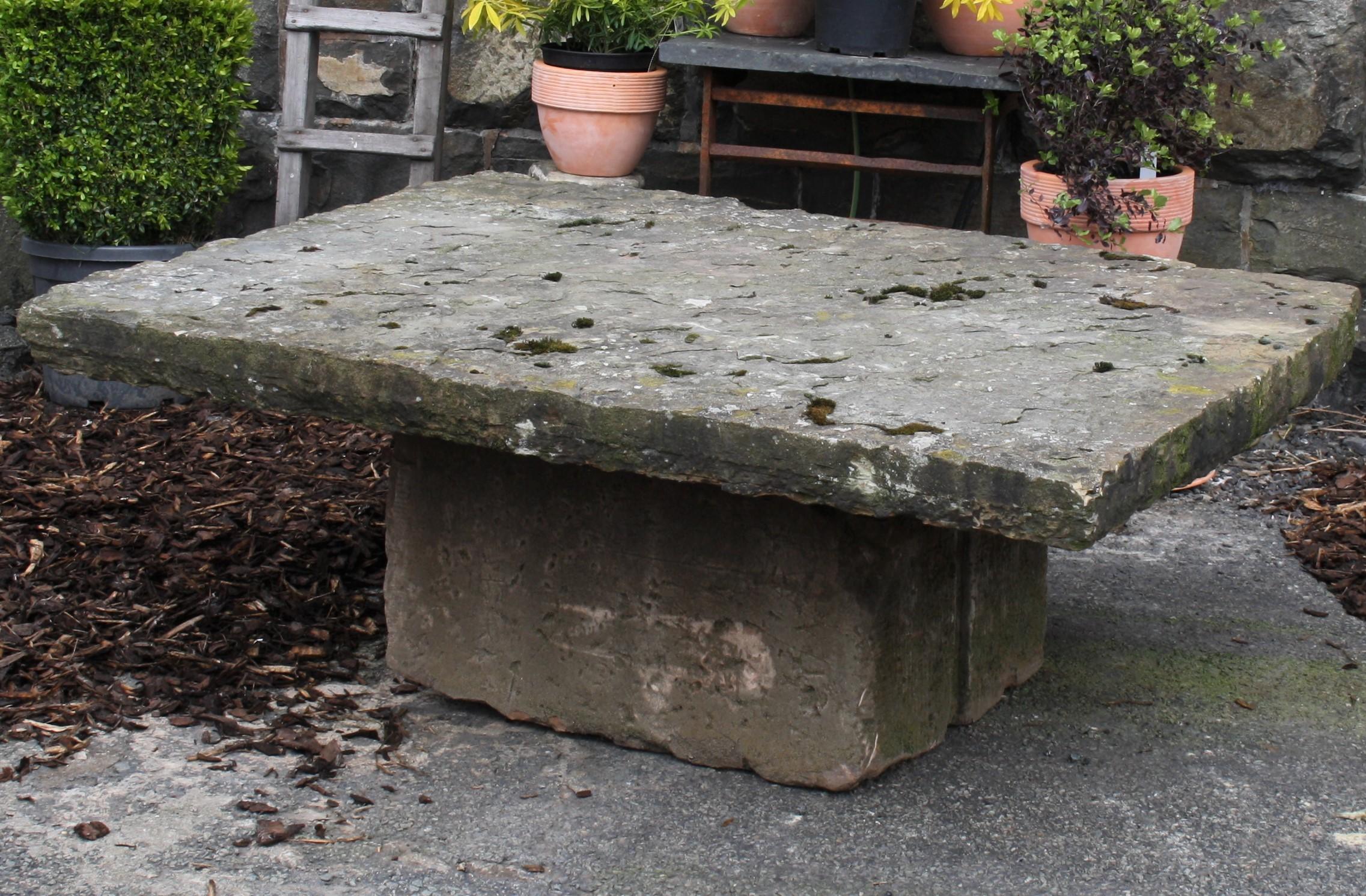large stone garden table