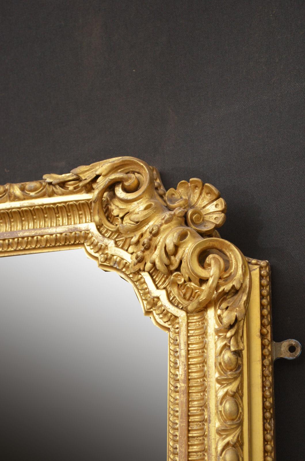 Large Victorian Giltwood Mirror 1