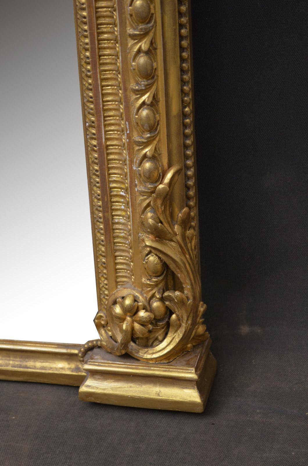 Large Victorian Giltwood Mirror 3