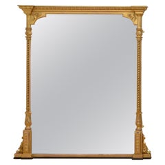 Grand miroir victorien en bois doré