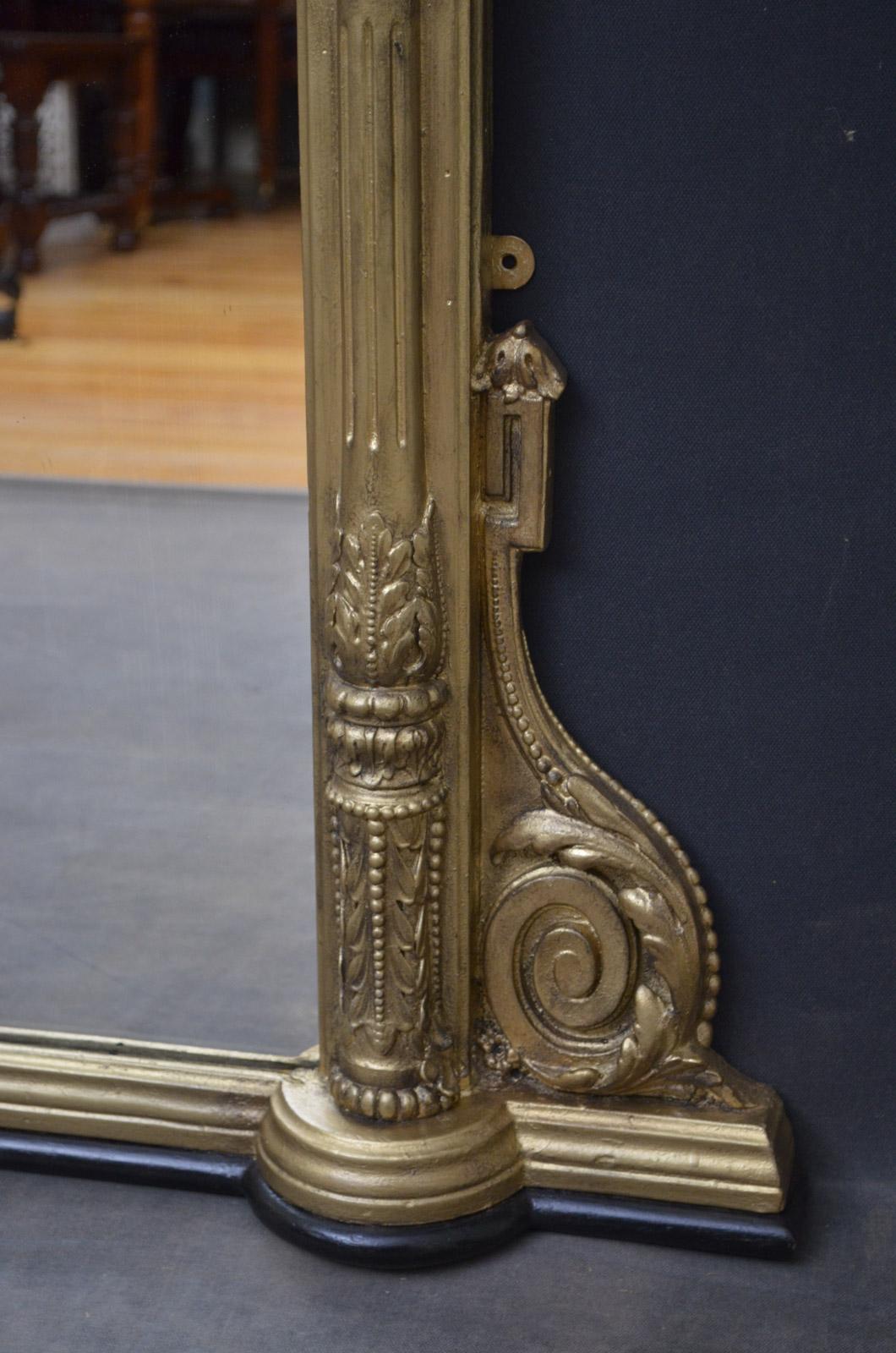 Large Victorian Giltwood Wall Mirror 4