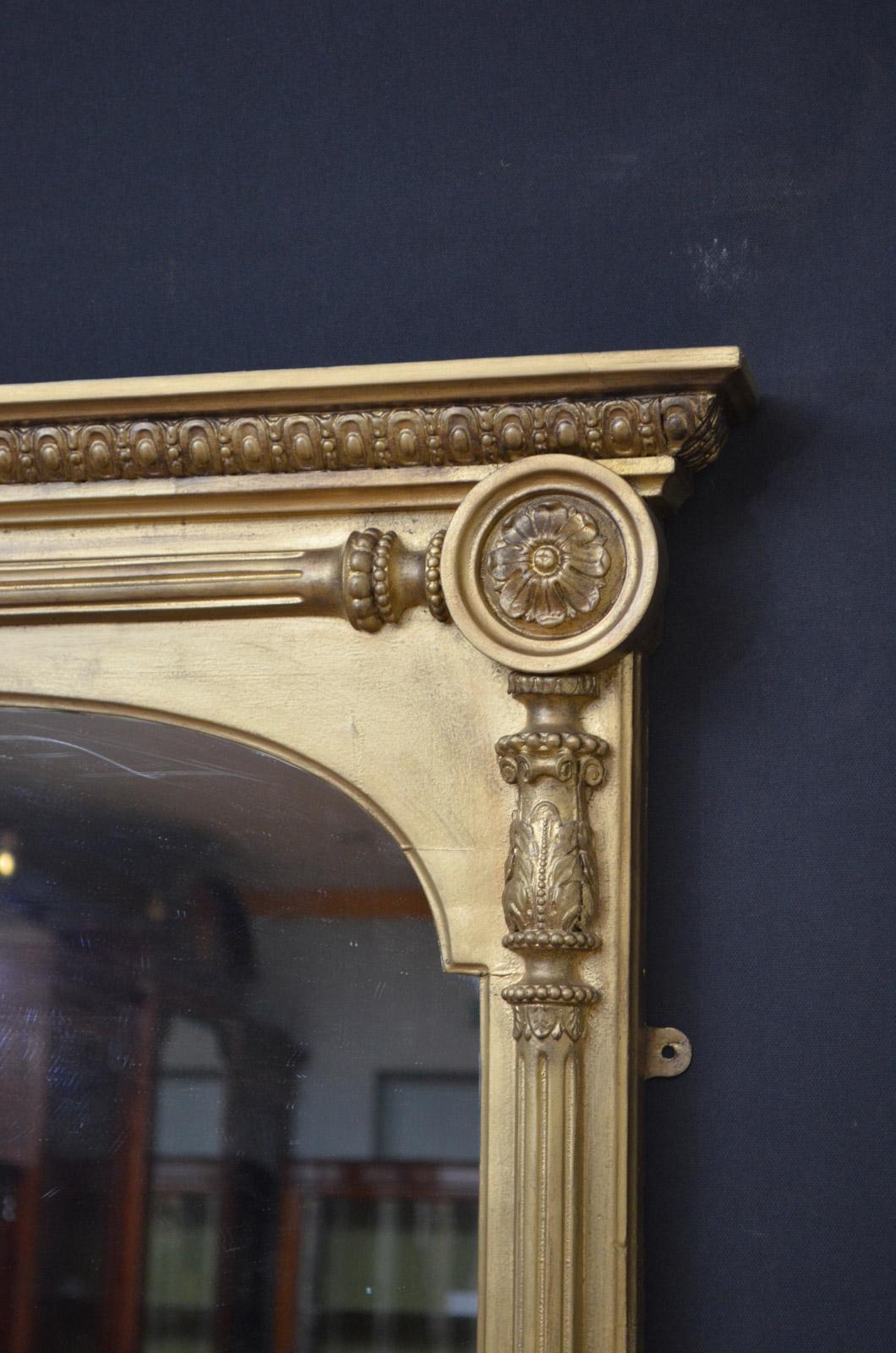 Large Victorian Giltwood Wall Mirror 1