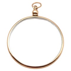 Großer viktorianischer Medaillon-Anhänger aus 18k Gold, schwerer Goldanhänger