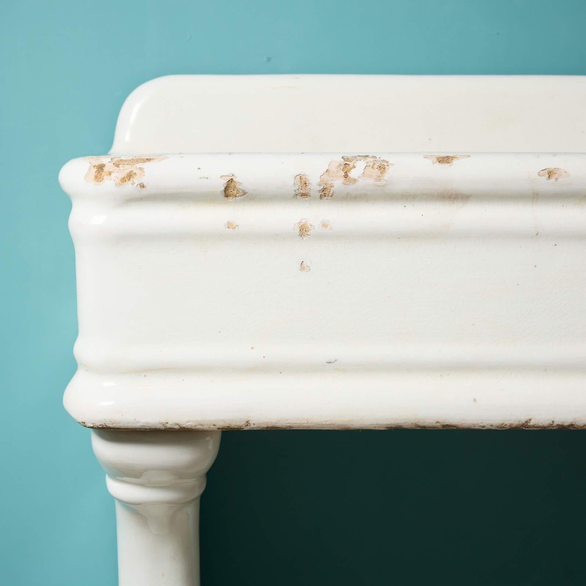 Ceramic Large Victorian Glazed Stoneware Utility Basin