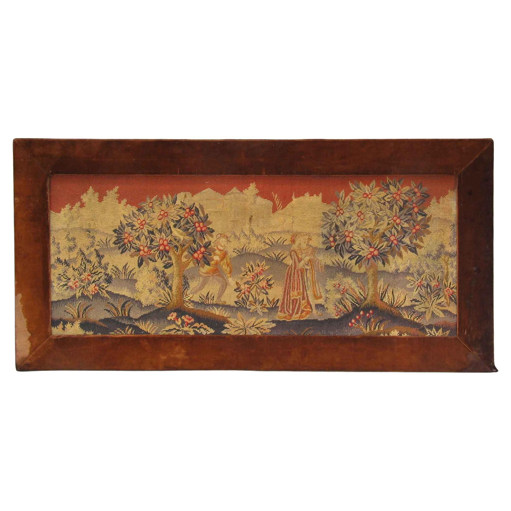 18th Century Gold-Threaded Needlework Picture at 1stDibs