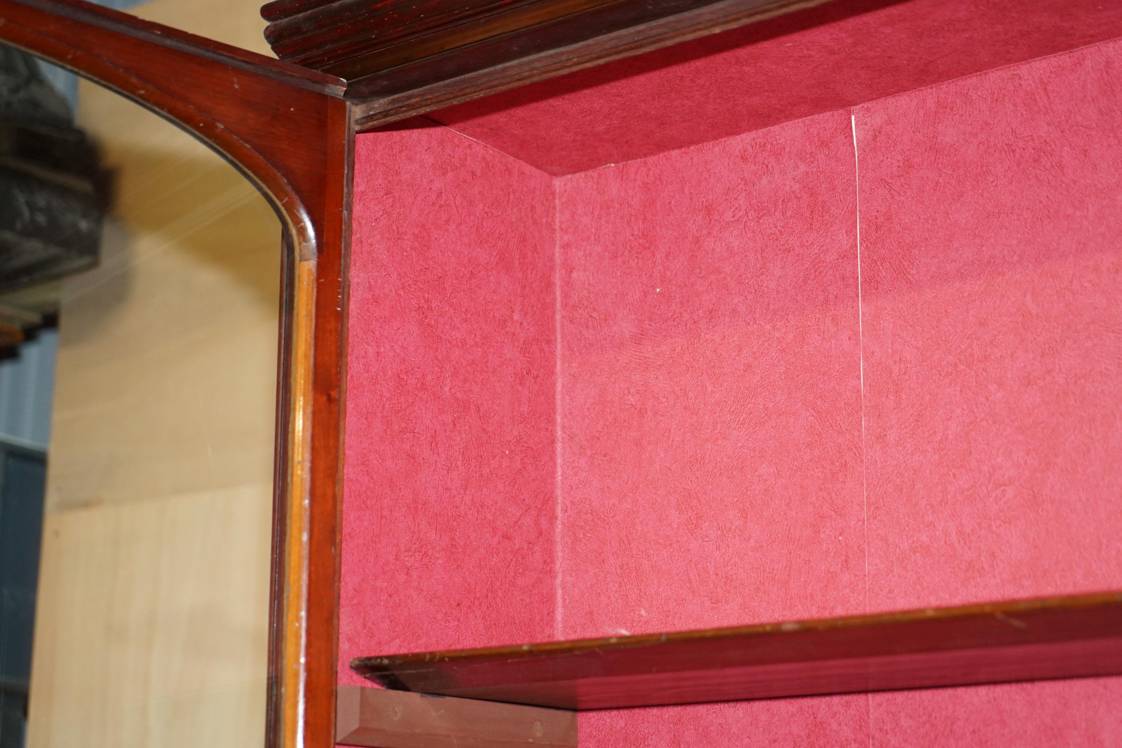 GRANDE LIBRERIA VICTORIANA PER NEGOZI APOTECARI A CABINET CON PORTA LAMINATA in vendita 6
