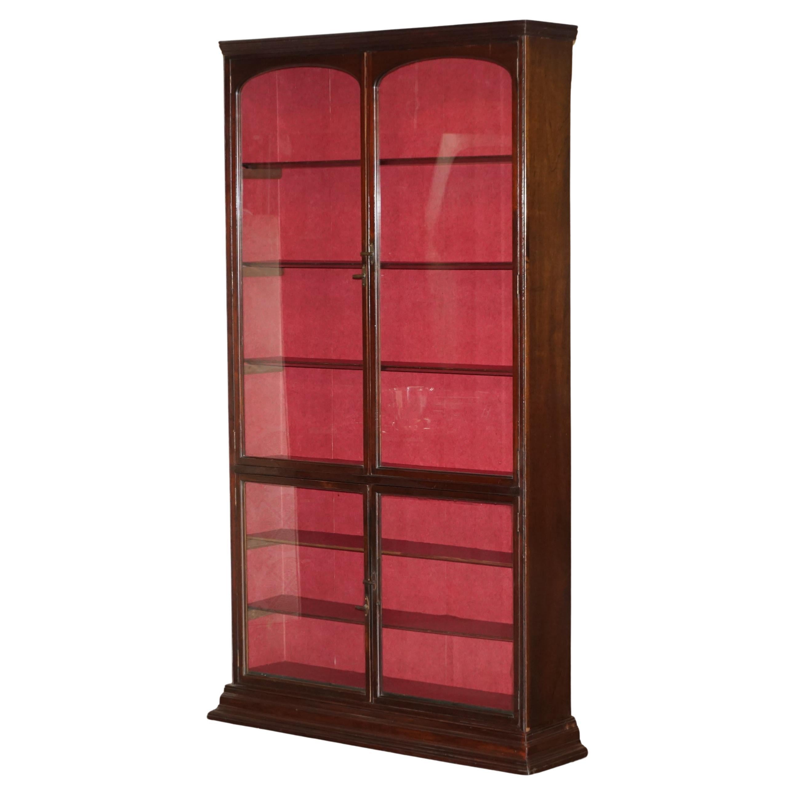 Grande librairie d'APOTHECARY VICTORIAN HABERDASHERY APOTHECARY SHOPS CABiNET GLAZED DOOR BOOKCASE