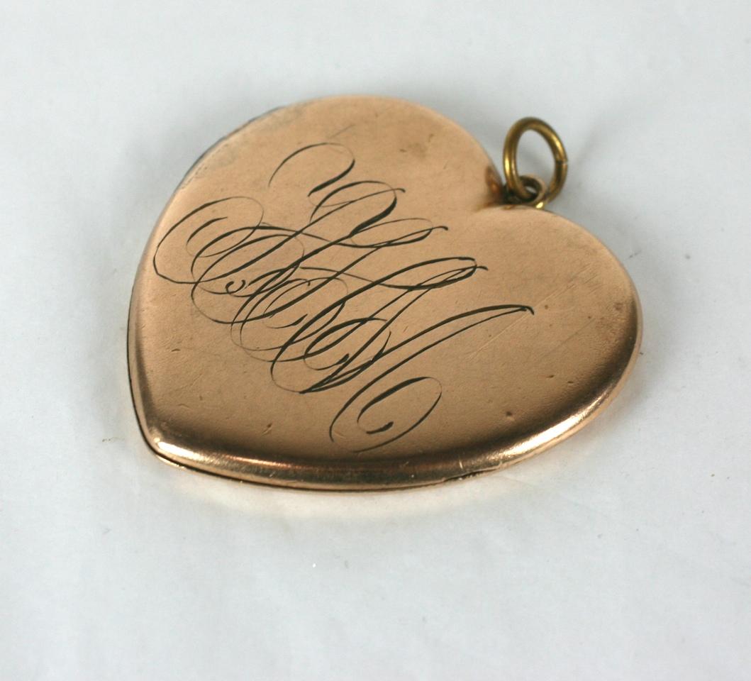 Large Victorian Heart Locket In Good Condition In New York, NY