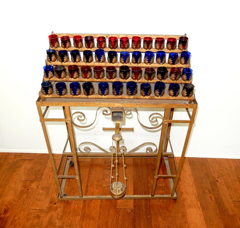 Large Victorian Iron Church Prayer Candle Stand Altar at 1stDibs