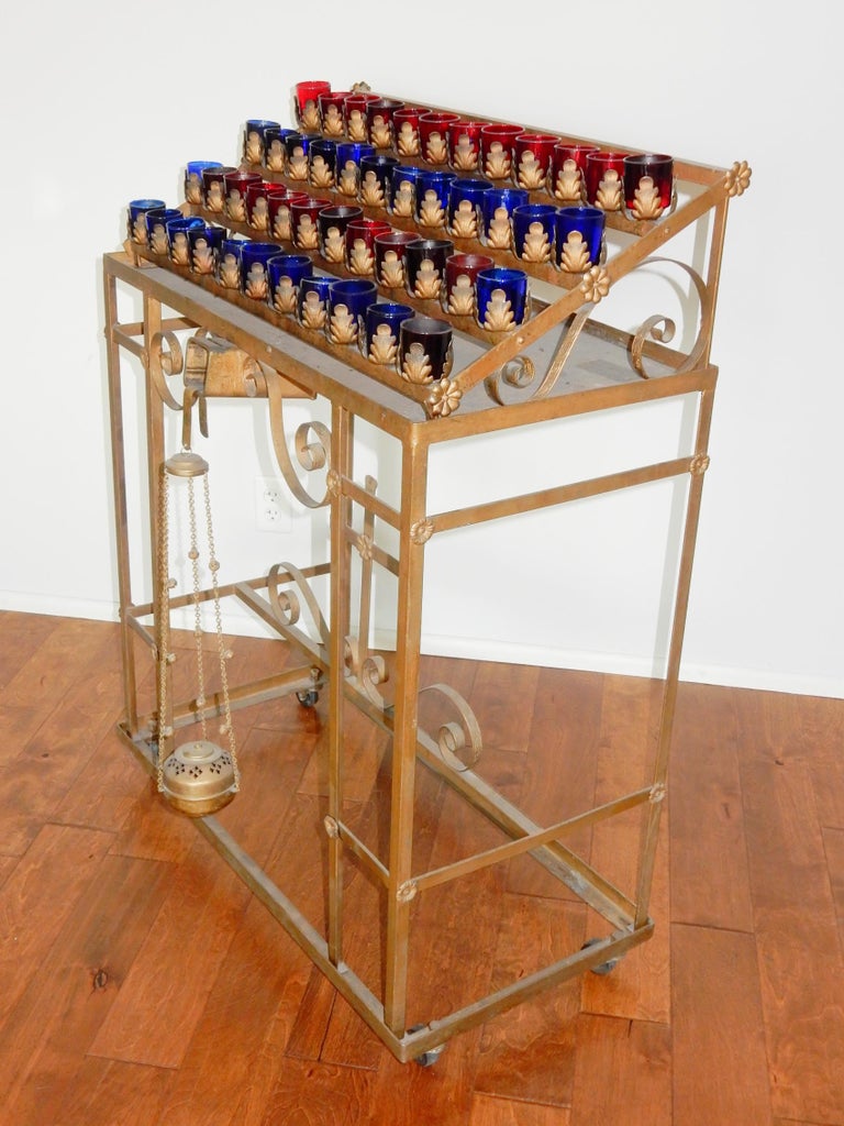 Large Victorian Iron Church Prayer Candle Stand Altar at 1stDibs