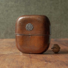 Large Victorian Leather Cigar Case, Circa 1850.