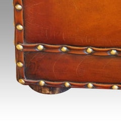 Large Victorian Leather Ottoman
