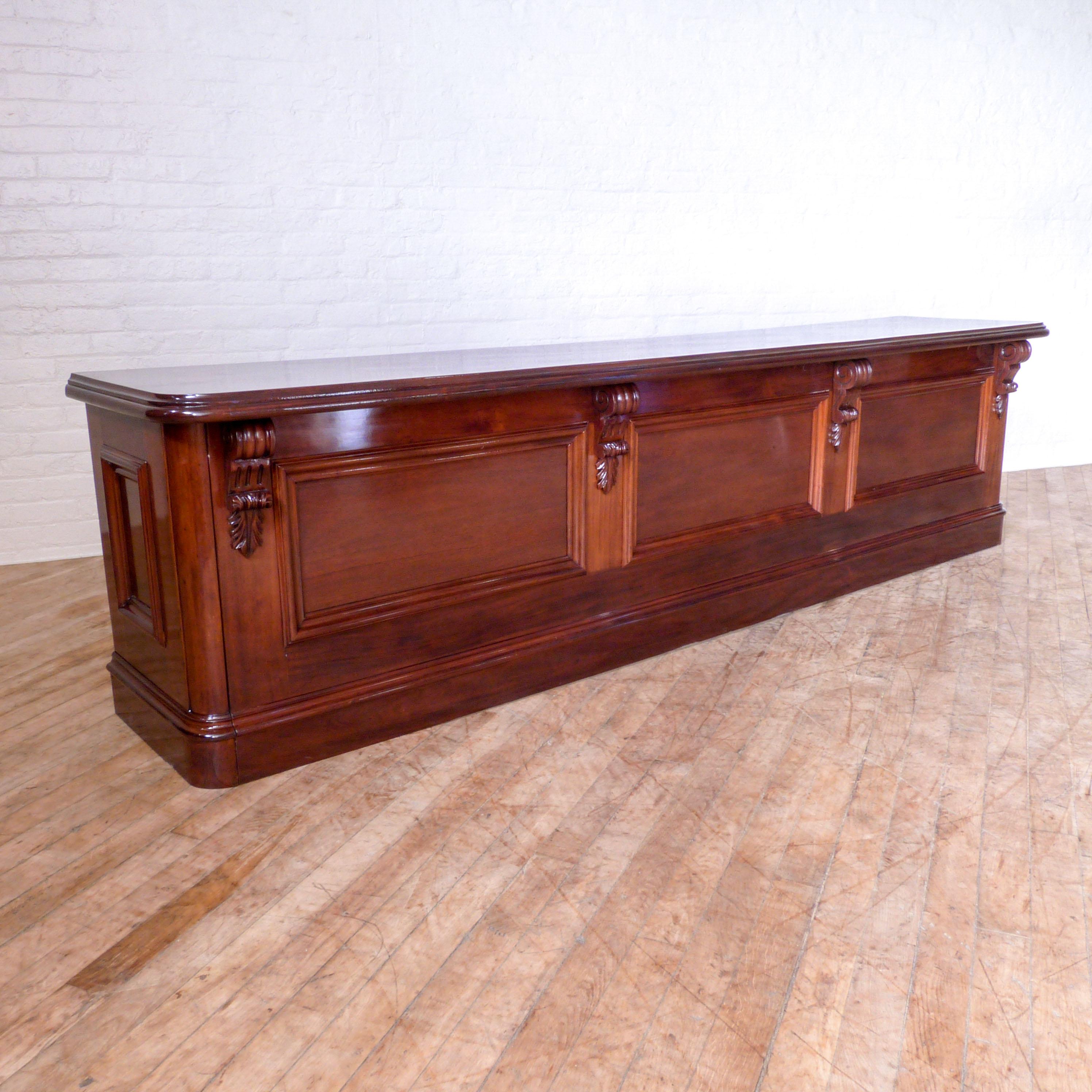 Large Victorian Mahogany Bar/Counter 4